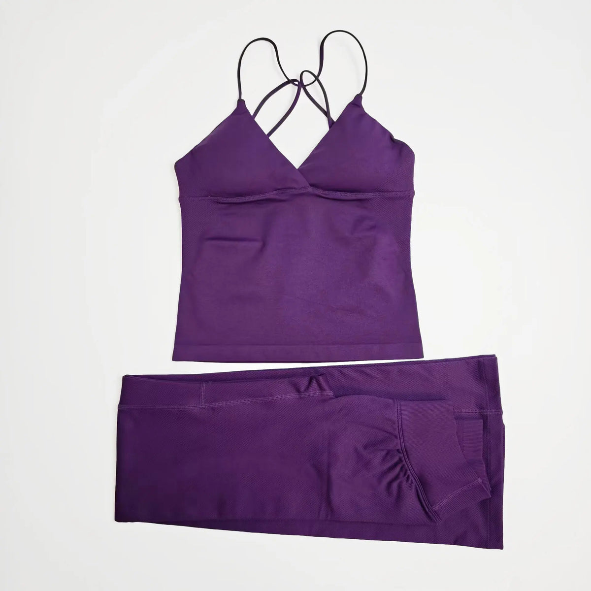 NCLAGEN Vision Twist Front Longline Top And Vision Flares 2 Piece Fitness Set Women Sportwear Gym Clothes Workout Running Suit