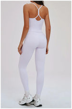 Yoga Short Sets Women Shockproof Slim Back Cross Sports Vest High Waist Leggings Fitness Suit Outdoor Gym Running Set Tracksuit