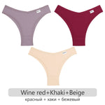 3Pcs/set Women Cotton Brazilian Panties S-XL Waffle Style Underpants Ladies Cotton Underwear Comfortable Soft Female Lingerie