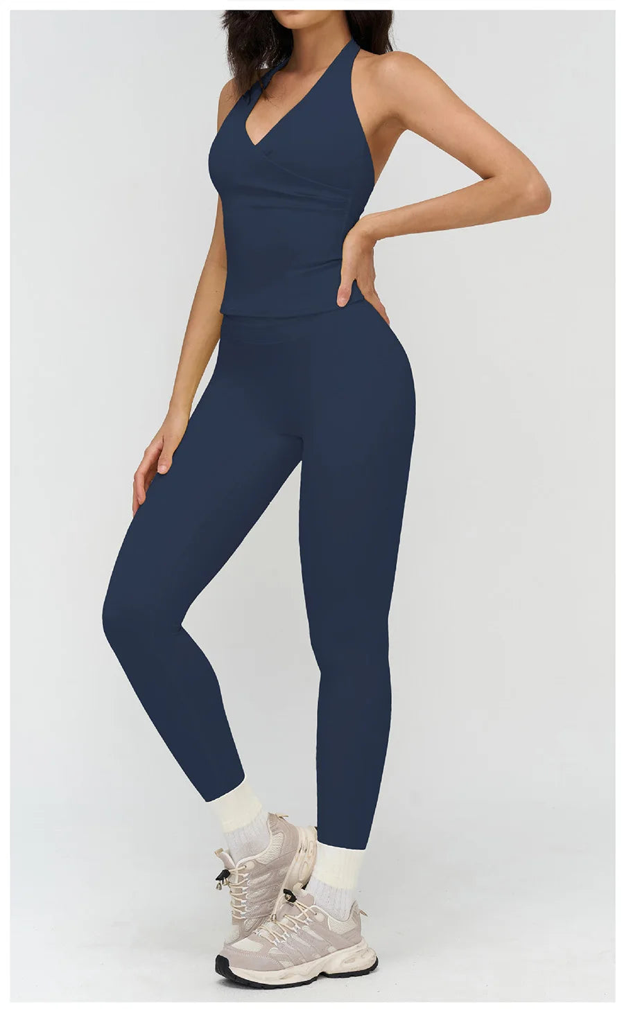 2 Pieces Sportswear Women Yoga Set Gym Clothes Fitness Set Outfit Outdoor Long-Sleeved Shirt Tracksuits Sports Bra Gym Leggings