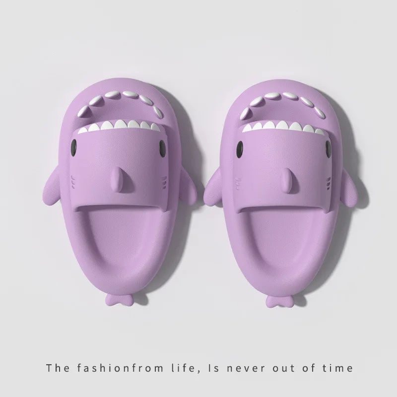 Cute Shark Slippers for Women & Men Summer Platform Night Glow-in-the-Dark Indoor Beach Slides Home Street Wear DIY Accessory