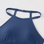 Sexy Light Purple High Waist Bikini 2024 Woman High Neck Swimsuit Female Two Pieces Swimwear Women Print Beach Wear Bathing Suit