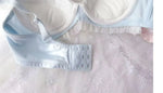 School! MOYISU Japanese Embroidery Bra Set Water Lace Thin Cup Push Up Small Chest Cute Bralette Top Teen Girls AU Summer Sale