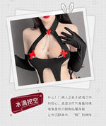 Japanese Anchor Live Show Bunny Girl Bodysuit Cosplay Costume Women Sexy Lingerie Set Teddy Bodystocking Rabbit Outfits