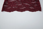 FDYOUI 2026 Spring Summer Wine Red Lace T-shirts for Women Slash Neck Slim Crop Tops Sexy Elegant See-through Short Tee Shirt