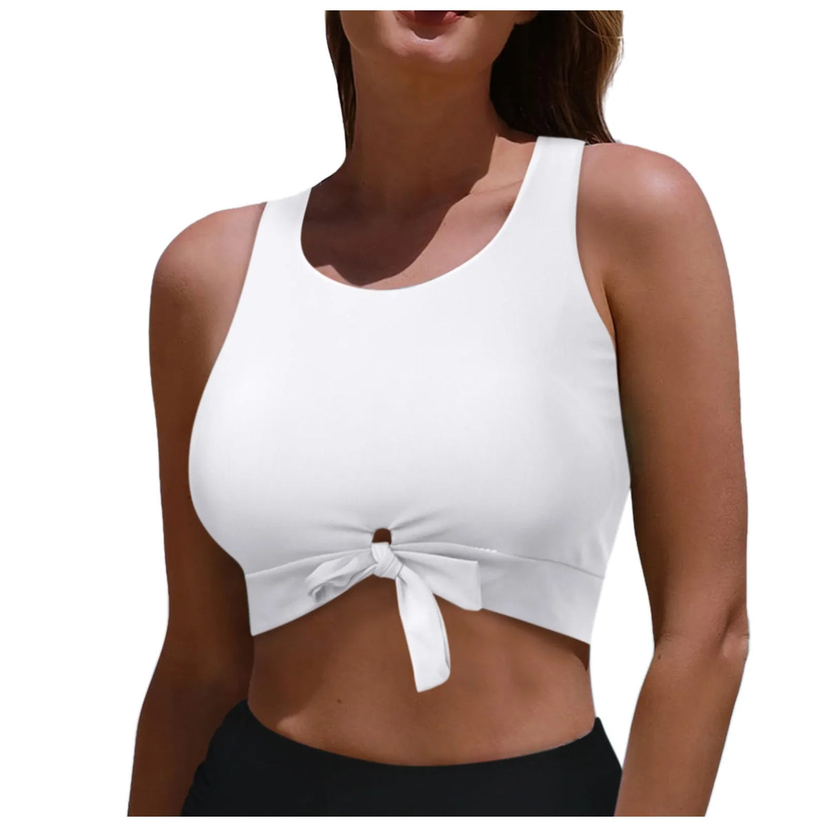 Women's Swimsuit Sexy Bikini Solid Leopard Print Padded Bra Tops Swimwear Bathing Swimming Crop Top Female Summer Beachwear