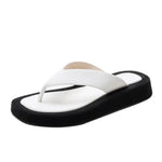 2026 New Arrivals Summer Fashion Black Flip Flops Flat Sandals Women Leisure White Slides Shoes Comfy Walking Beach Footwear