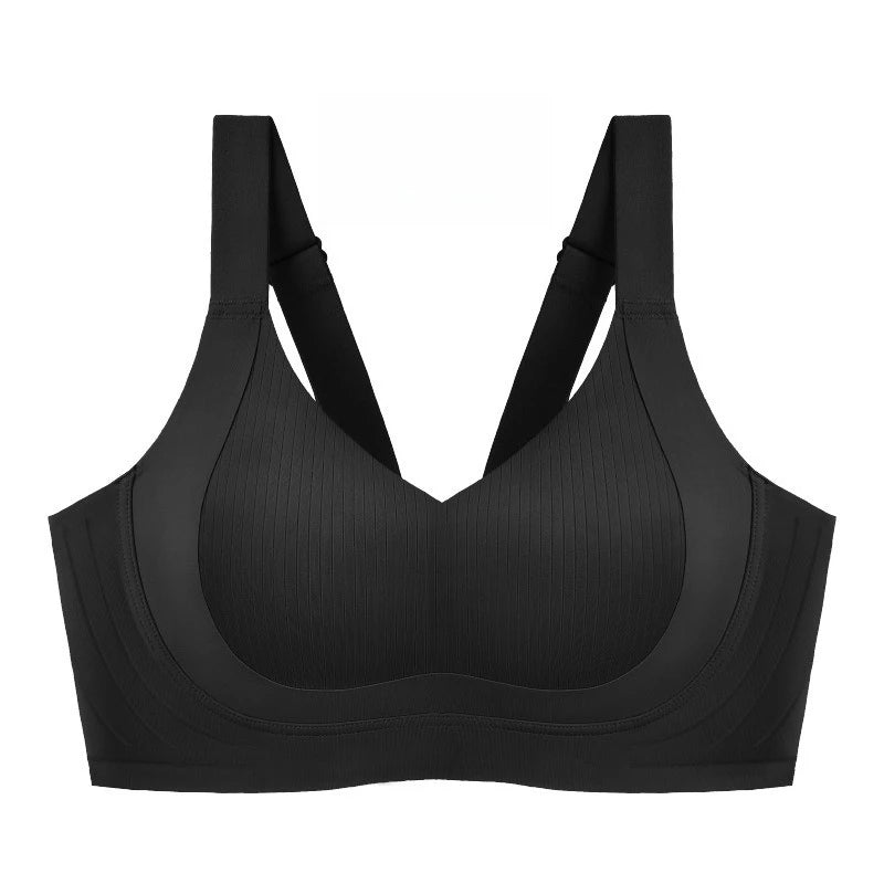 Plus Size Unlined Minimizer Bra Wire-Free Side Support Anti-Sag Lightweight Lift Soft Support Underwear Women Sport Everyday Bra