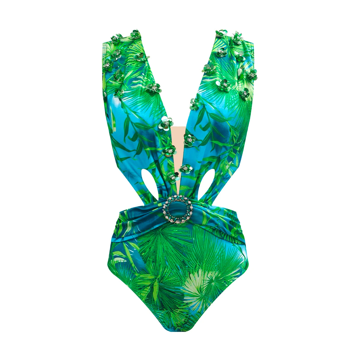 2026 New Elegant Women Swimsuit With Skirt High Waist Swimwear Cover-up Female Skirts Fashion Printed Dress Beachwear