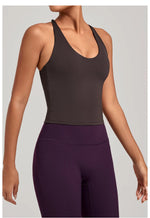 Women Sports Yoga Vest With Cross Shoulder Straps Quick Drying Sexy Yoga Bra Gym Breathablefitness Push Up Training Sports Vest