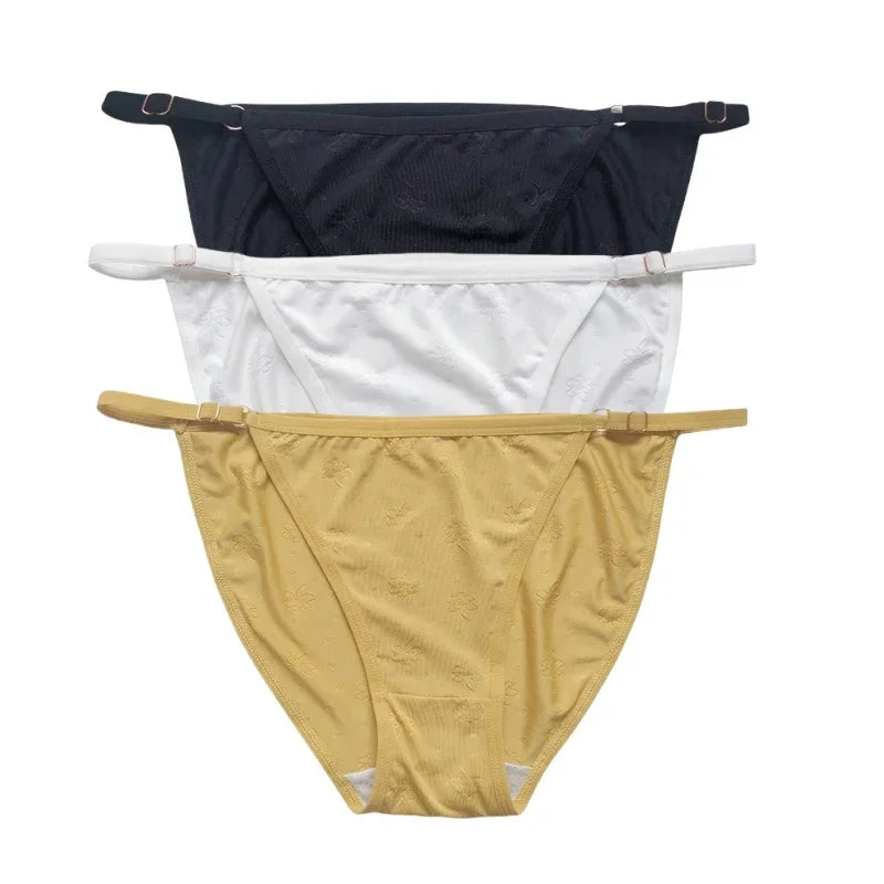 3Pcs/Set Panties Women Low Rise Briefs Seamless Underwear Breathable Panty Female Underpants High Cut Sexy Lingerie