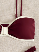 ZTVitality Sexy Patchwork Bikinis Push Up Bikini 2026 New Arrival Padded Bra Mid Waist Swimsuit Women Swimwear Summer Beachwear