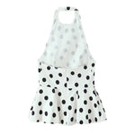 Women's Casual Fashion Polka Dot Balloon Style Top White Black Polka Dot Halter Neck Top For Women Summer Casual Wear 1LWP