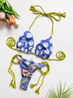 Sexy Braiding rope Bandage Solid Bikini Set Women SwimsuitPit strip fabric Triangle Swimwear Bathing Suit Brazilian Biquinis
