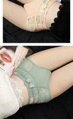 Women's Panties Sexy Lace Hollow Out Lingerie Breathable Ultra-Thin Underpants Lace Floral Comfortable High Waist Elastic Briefs