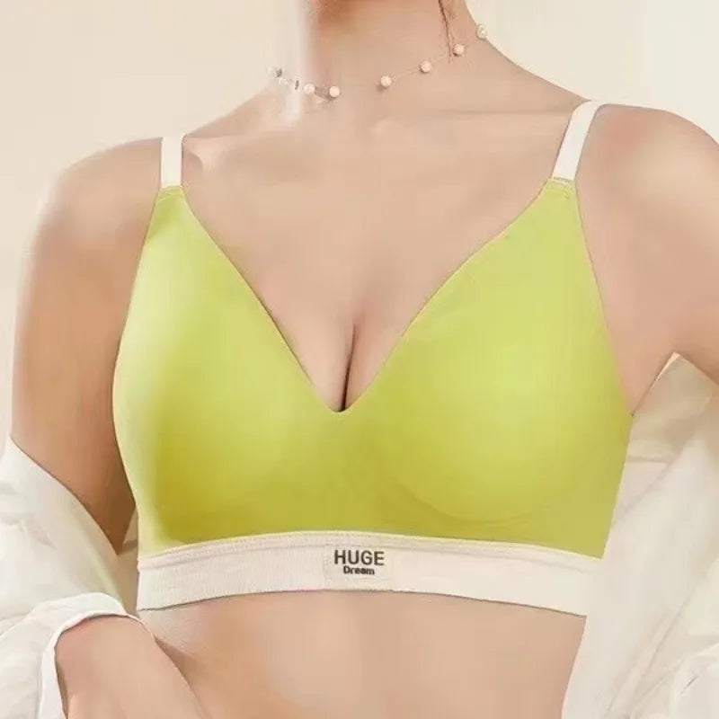 Seamless Bras Women's Underwear No Steel Ring Adjustable Bra Sexy Lingerie Push Up Bralette Backless U Back Tops