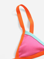 ZTVitality Contrast Binding Triangle Women's Swimsuit High Cut Sexy Bikini 2022 New Arrival Biquini Padded Bra Push Up Swimwear