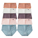 10Pcs/Set Women Cotton Seamless Panties Sexy Underwear Female Breathable Solid Color Underpants Lingerie Low Rise Briefs M-XL