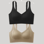 2Pcs/Set Plus Size Padded Bras For Women Push-Up Bra Wide Straps Seamless Underwear Non-wire Bra Female Comfy Intimates M-4XL