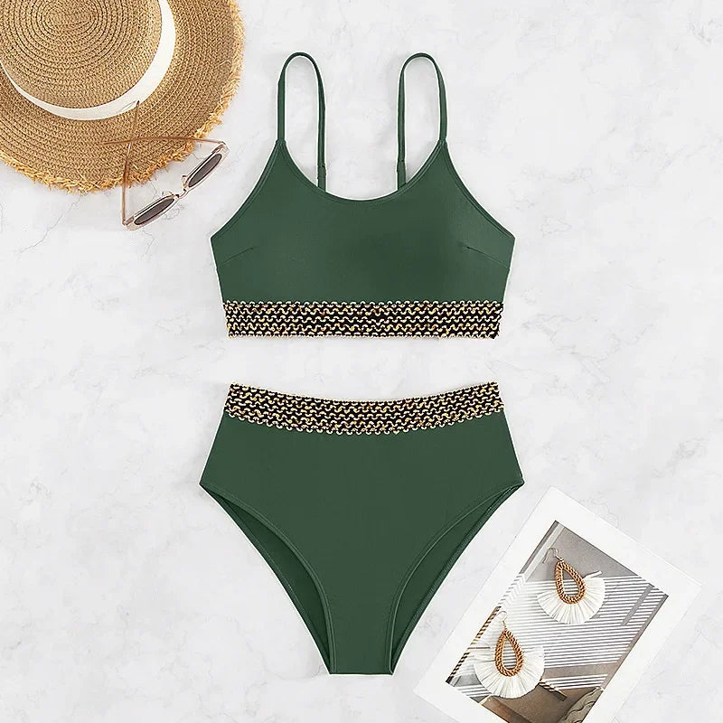 Sexy High Waist Bikini Black 2026 Women Swimsuit Two Pieces Swimwear Female Bikinis Set Purple Bathing Suits Brazilian Biquini