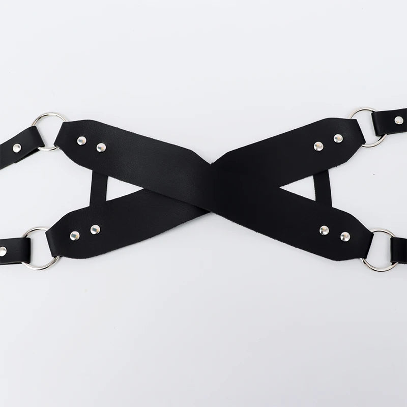 Cosplay Exotic Leather Mask Women Men Games Half Face Mask BDSM Bracelet Adjustable For Couples Bondage Set Adult Toys Supplies