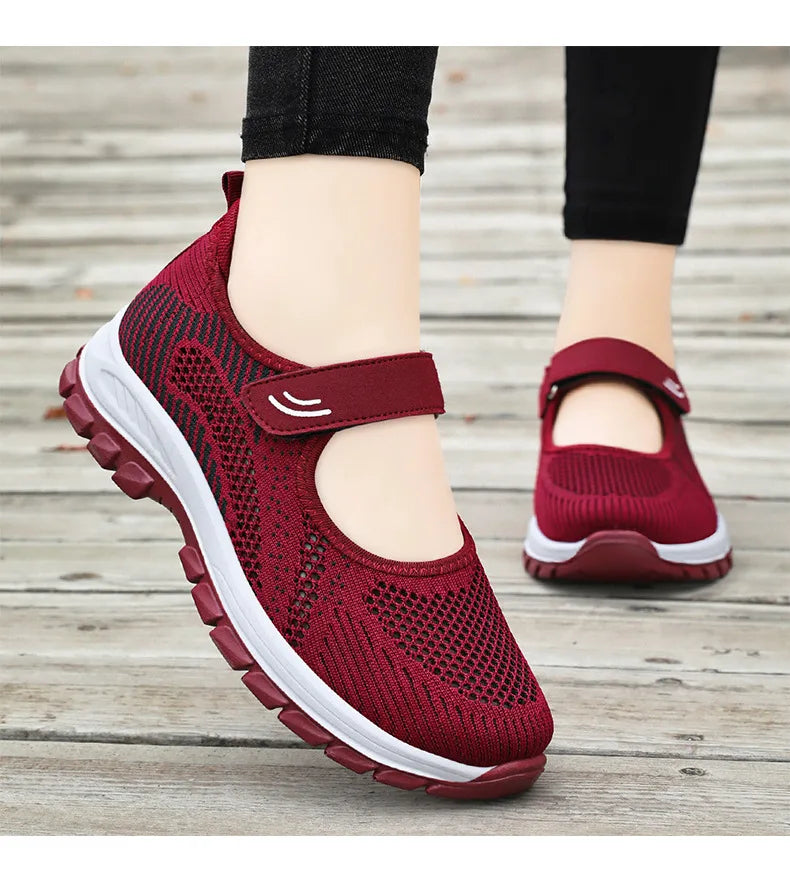 Women Shoes Breathable Vulcanized Shoes Purple Women Sneakers Fashion Breathable Mesh Casual WalkingWomen Work