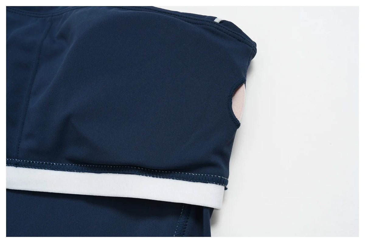 Color Blocked Strapless Yoga Suit 2 Pieces Women Sports Bra High Waist Leggings Fitness Suit Outwear Running Push Up Tracksuit