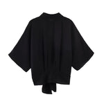 Women's Fashion Short-Sleeve Shirt Black White Striped Front Shirt Short Sleeve Button Up Blouse For Women Casual Wear 884U
