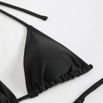 2025 European and American New Solid Color Special Mesh Four-piece Beach Swimsuit Sexy Bikini Burkini Muslim Swimwear