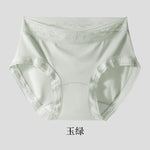Women's underwear lace mid-waist seamless extended crotch large size briefs modal