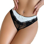 1pcs Low Waist Elegant Sexy Lace Bow Women Panties Floral Sexy Lingerie Lady Briefs Breathable Comfortable Female Underwear