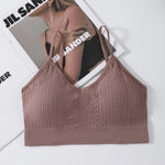 Seamless Bras For Women Wire Free Padded Brassiere Sports Underwear Comfort Crop Top Solid Color Sexy Lingerie M-XL Intimates