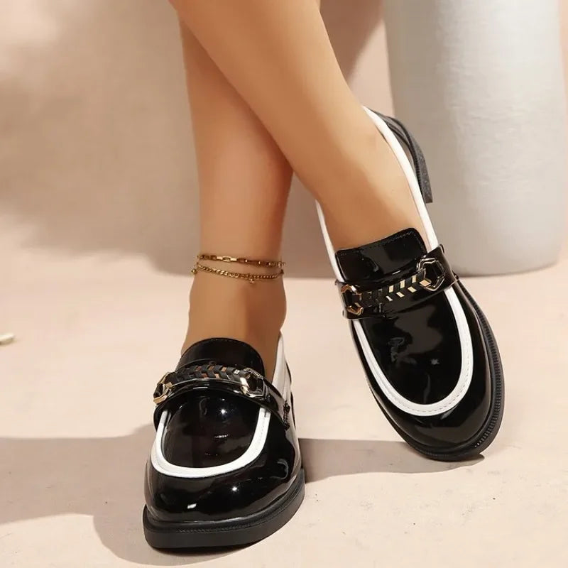 New Fashion Shoes Soft Sole British Style Black Student Performance Shoes Women Casual Mary Jane Shoes