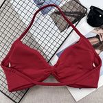 Seamless Sexy Open Back Gym Yoga Crop Top Women Halter Sports Bra Push Up Strappy Padded Workout Tank Tops