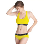 Fashion Letter Print Top Sexy Beauty Back Tube Top Women's Underwear Set Breathable Seamless Female Lingerie Suit