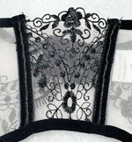 Women's New Floral Embroidered See-Through Mesh Lingerie 4-Piece Set - Sexy Underwear for Special Nights