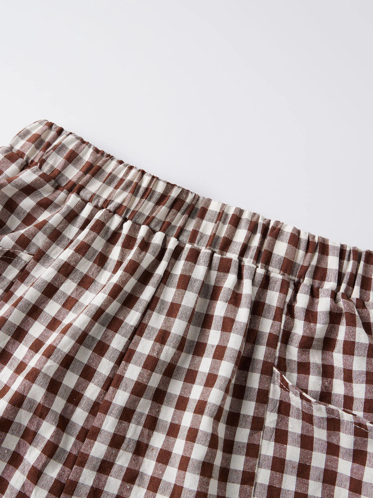 Summer Women's Loose Plaid Shorts Elastic Waist Wide Leg Shorts with Pockets Daily Lounge Casual Going Out Short Pants