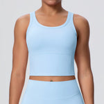 Women's Yoga Vest Shockproof Fixed Cup Beauty Back Yoga Top Outdoor Sports Running Fitness Vest