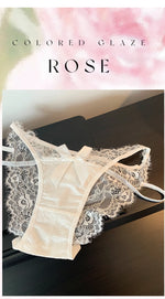 Rhinestones Girls Sexy G String Lace Panties Women Underwear Briefs Hollow Out Thong Transparent Lingerie Intimates