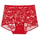 Seamless Lace High Waist Panties for Women Lingerie Sexy Flowers Embroidery Mesh Breathable Briefs Plus Size 3XL Underwear