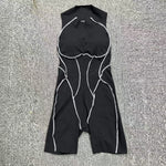 Yoga Jumpsuit Summer Short Sleeveless Sports Wear Gym Fitness Sports Bodysuit Women Dance Running Workout Clothes Yoga Jumpsuit