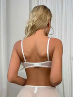Large Bust Minimizing Bra for Women, Thin Style, Push-Up, French Embroidery Lace Bra, Anti-Sagging
