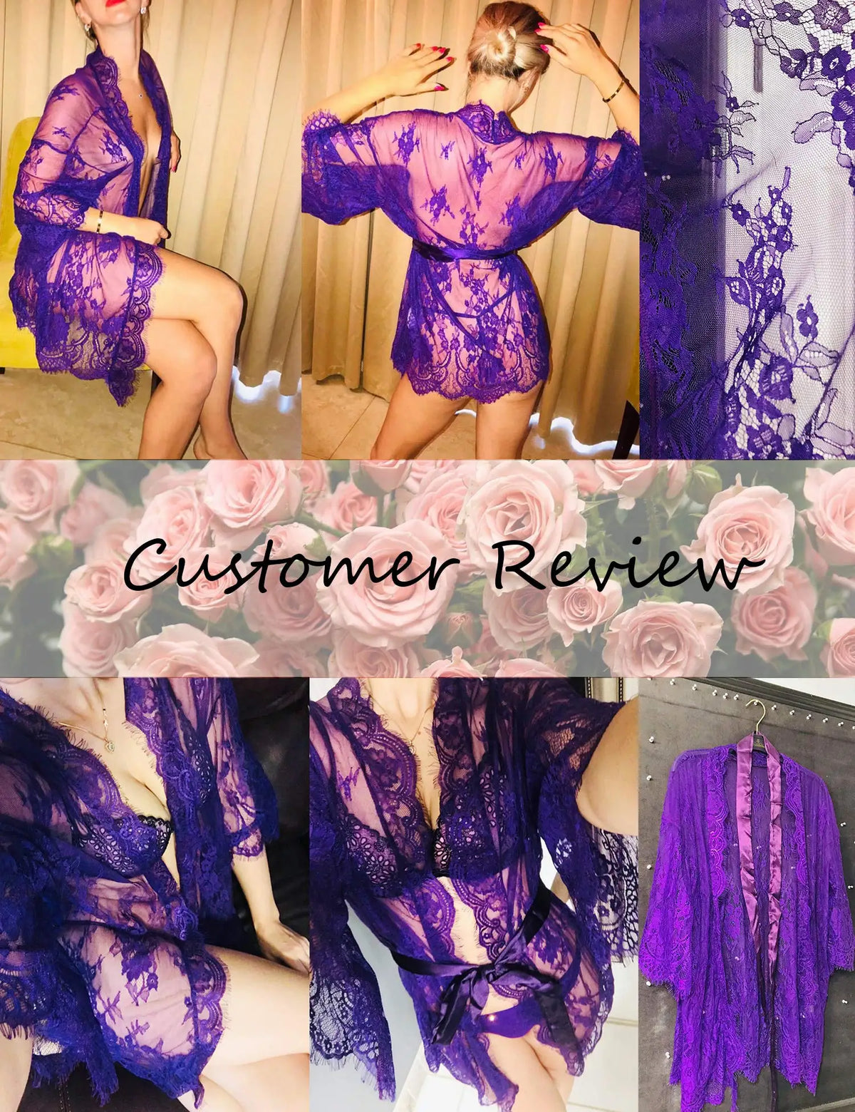 Romantic Lace Robe Set Women Sheer Floral Babydoll Lingerie Nightwear Belt Elegant Bridal Boudoir Sleepwear Mesh Nightgown