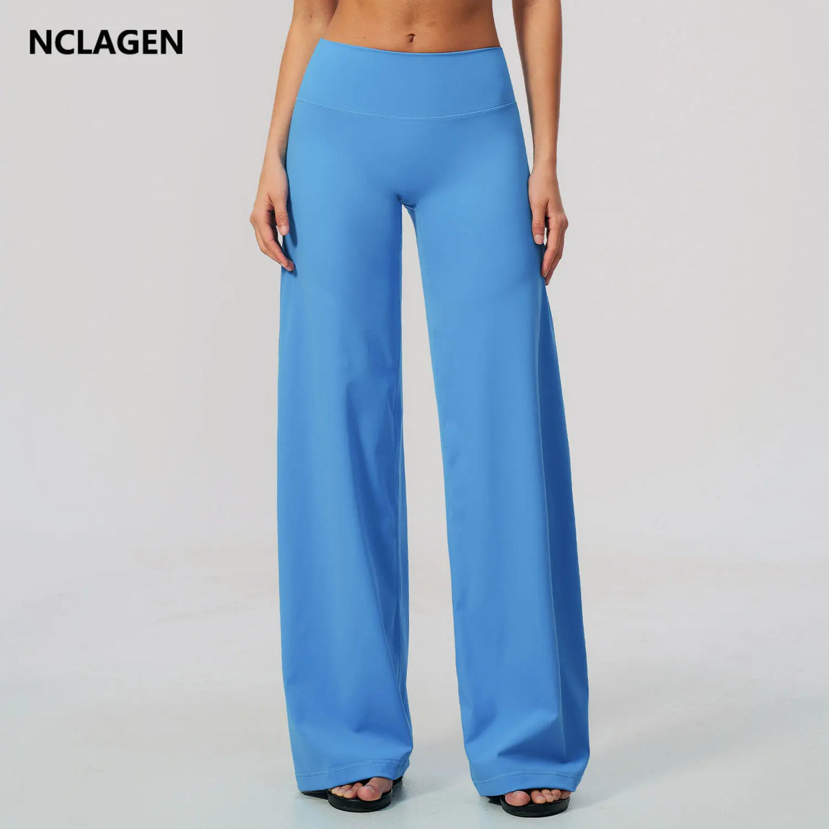 NCLAGEN Womens Wide Leg Pants High Waist GYM Clothes Loose Casual sport Trousers Outdoor Running Fitness Workout Leggings