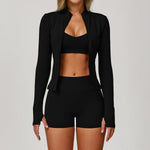 2/3PCS Yoga Suit Women Tracksuits Gym Clothes Workout Flared Pants Zipper Long SleeveAthletic Wear Female Sports Yoga Clothing