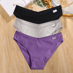 3Pcs/set Cotton Panties Women M-4XL Low Waist Underwear Plus Size Briefs Ladies Comfortable Underpants Female Panties Lingerie