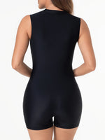 2026 Zipper Sleeveless Slim Swimsuit Women One Piece Swimwear Female Bather Bathing Swimming Swim Surf Suit Beachwear Rush Guard
