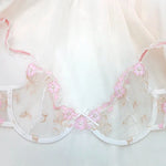 Pure Wind Ultra-thin Lace Underwear Women's Big Chest Small with Underwire Sexy Retraction Breast Support Breathable Bra Set ABC