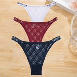 3Pcs/Set Cotton Panties Women Letter Belt Lace Sexy Briefs Seamless Low Rise Underwear Ladies M-XL Underwear Girls Lingerie New