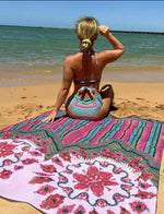Women Bathing Suit 3 Piece Swimsuit Kimono Cross Wrap High Waist Bikini Beach Cover Up Swimwear Africa Print Bathing Suit Beach